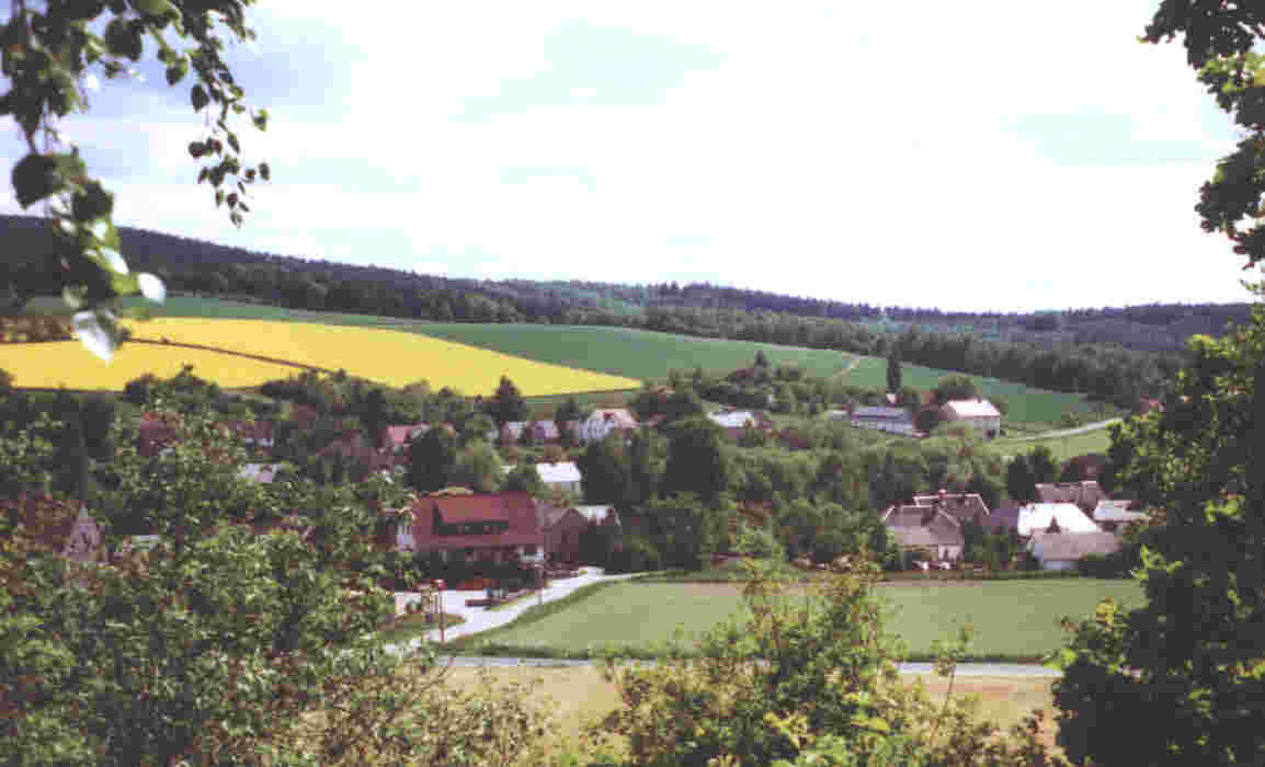 Das Oberdorf vom Träbcher Berg betrachtet